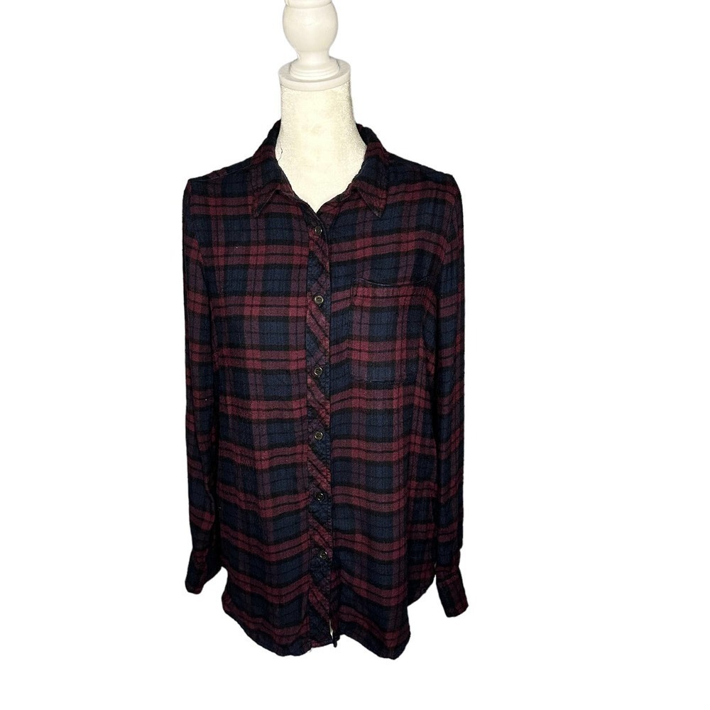 Melloday Stitch Fix Plaid Flannel Button Down Size Small